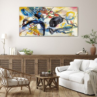 Schilderij op glas Abstract landschap van kleuren