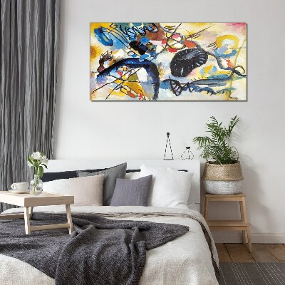 Schilderij op glas Abstract landschap van kleuren