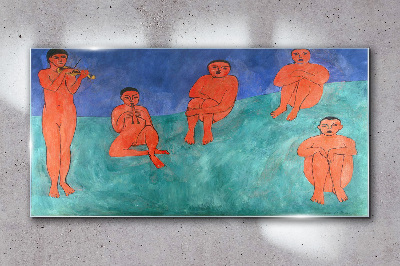 Schilderij op glas Een muzikale ontmoeting in kleur