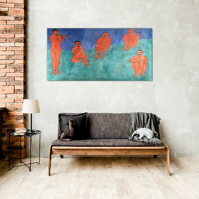 Schilderij op glas Een muzikale ontmoeting in kleur