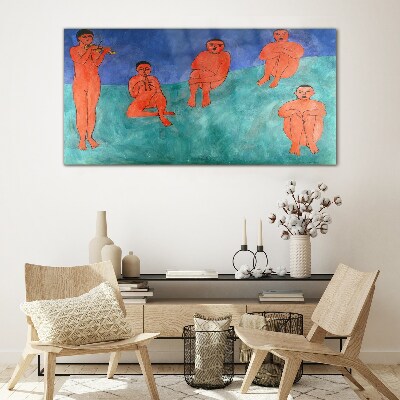 Schilderij op glas Een muzikale ontmoeting in kleur