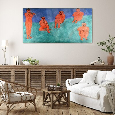 Schilderij op glas Een muzikale ontmoeting in kleur