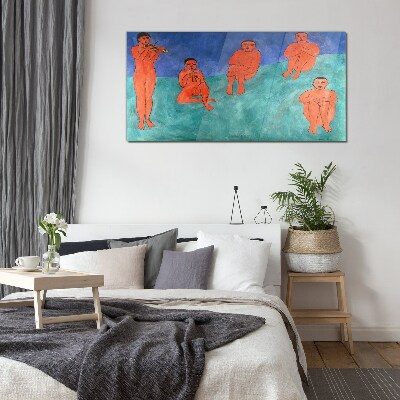 Schilderij op glas Een muzikale ontmoeting in kleur