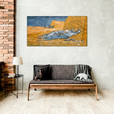 Foto op glas Rust tussen de gouden velden