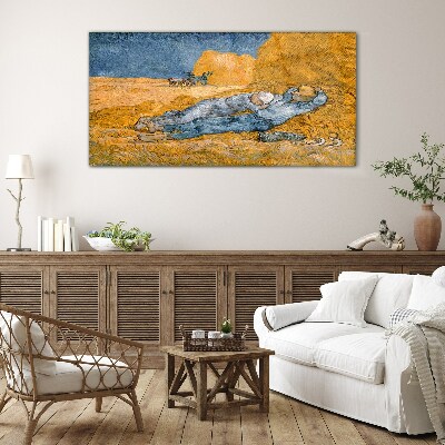 Foto op glas Rust tussen de gouden velden