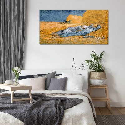 Foto op glas Rust tussen de gouden velden