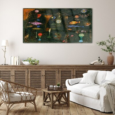 Schilderij op glas De fantasiewereld van onderwaterwezens