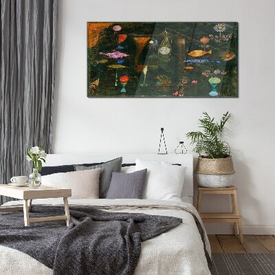 Schilderij op glas De fantasiewereld van onderwaterwezens