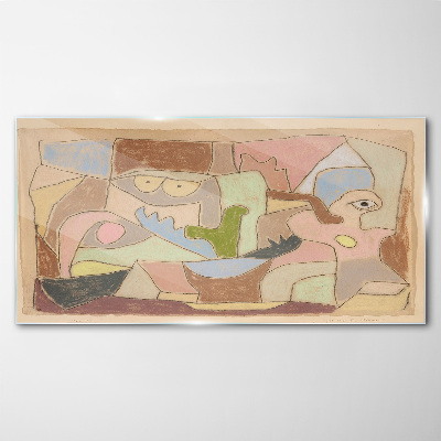 Glas foto Abstract landschap van emoties