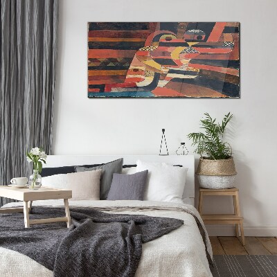 Schilderij op glas Abstracte dans van kleurrijke vormen