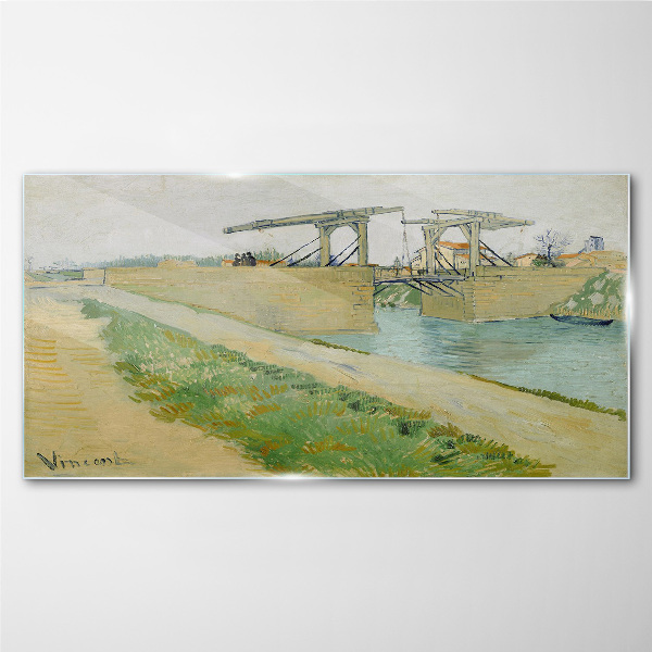 Schilderij op glas Bruggen over water