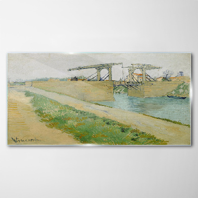 Schilderij op glas Bruggen over water