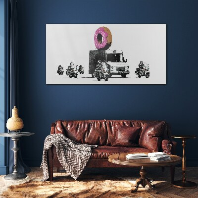 Glas foto Donuts Politie Banksy
