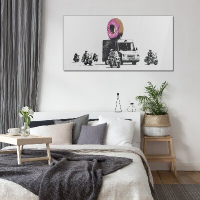 Glas foto Donuts Politie Banksy