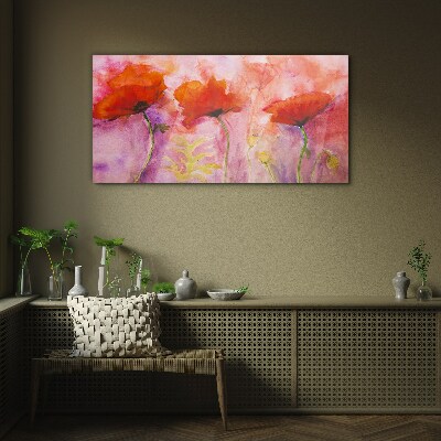 Foto op glas Een bloemendroom in roze tinten