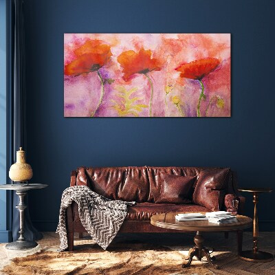 Foto op glas Een bloemendroom in roze tinten