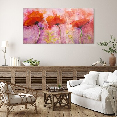 Foto op glas Een bloemendroom in roze tinten