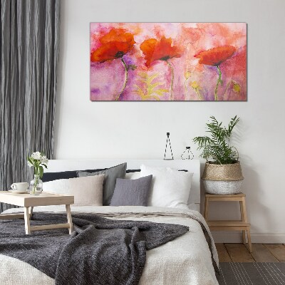 Foto op glas Een bloemendroom in roze tinten