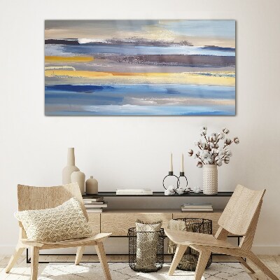 Schilderij op glas Kalme golven van kleur