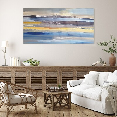 Schilderij op glas Kalme golven van kleur
