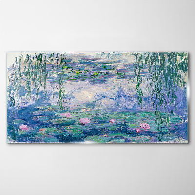Foto op glas Waterlelies Monet