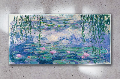 Foto op glas Waterlelies Monet