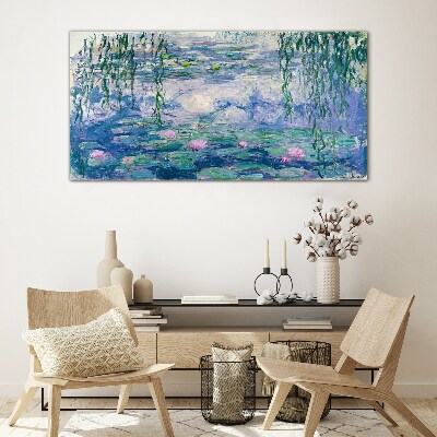 Foto op glas Waterlelies Monet