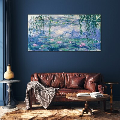 Foto op glas Waterlelies Monet