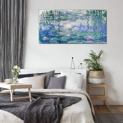 Foto op glas Waterlelies Monet
