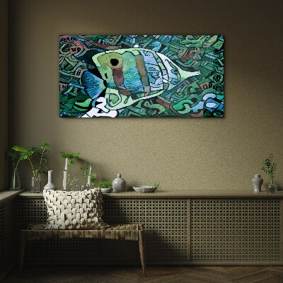 Foto op glas Kleurrijke vissenwereld