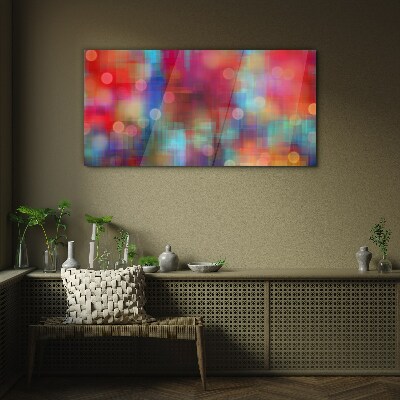 Foto op glas Kleurrijke commotie