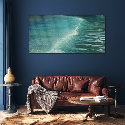 Foto op glas Kalme oceaan golven