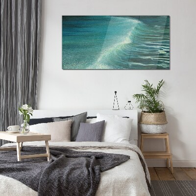 Foto op glas Kalme oceaan golven