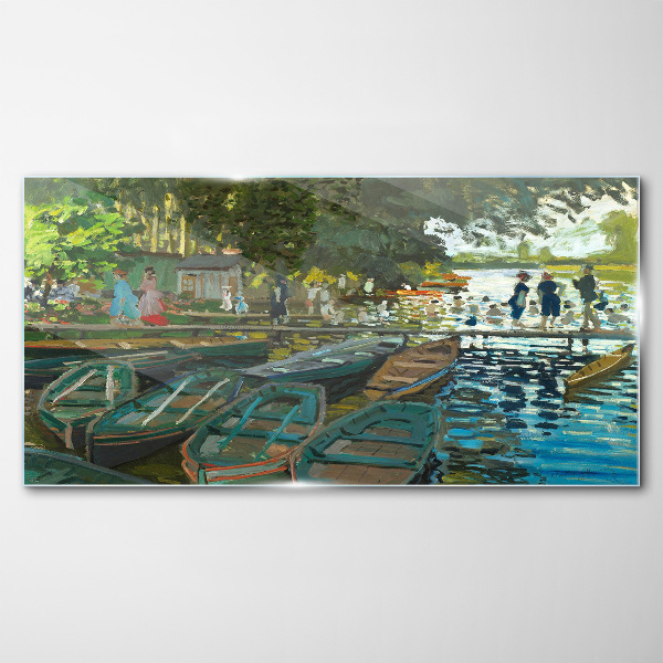 Schilderij op glas La Grenouillere Monet