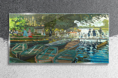 Schilderij op glas La Grenouillere Monet