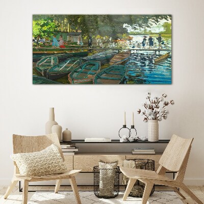 Schilderij op glas La Grenouillere Monet