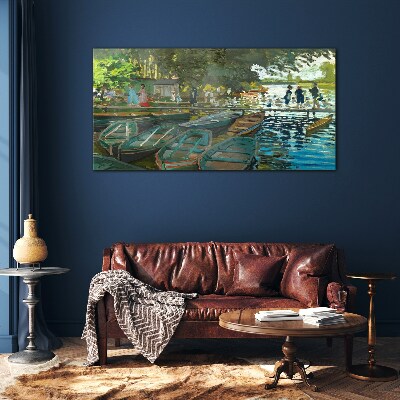 Schilderij op glas La Grenouillere Monet