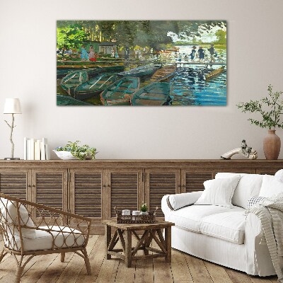 Schilderij op glas La Grenouillere Monet