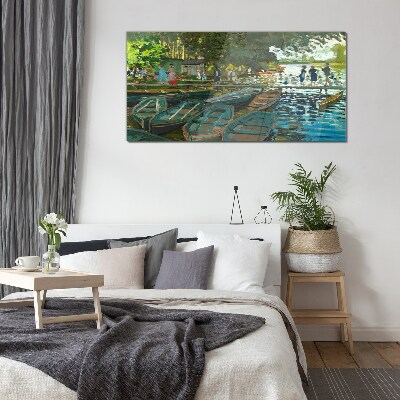 Schilderij op glas La Grenouillere Monet