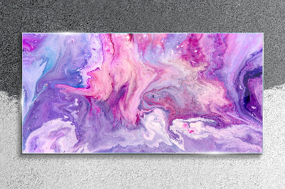 Schilderij op glas Golven van roze dromen