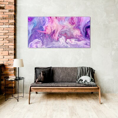 Schilderij op glas Golven van roze dromen