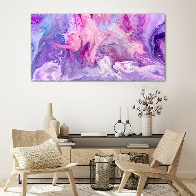 Schilderij op glas Golven van roze dromen