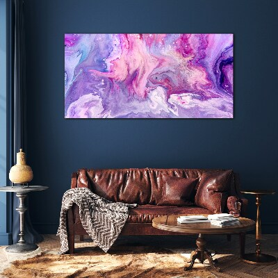 Schilderij op glas Golven van roze dromen