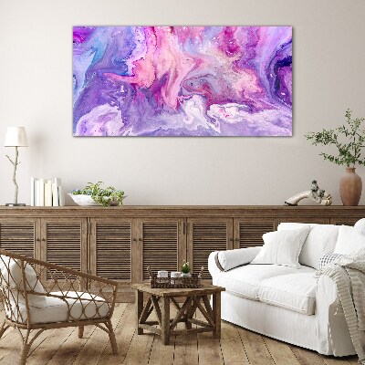 Schilderij op glas Golven van roze dromen