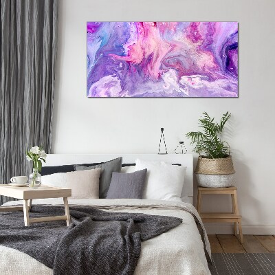 Schilderij op glas Golven van roze dromen