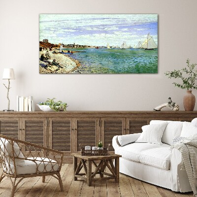 Schilderij op glas Zeegezicht met zeilboten