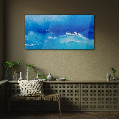 Schilderij op glas Kalme oceaan golven
