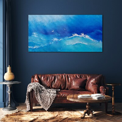 Schilderij op glas Kalme oceaan golven