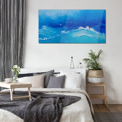 Schilderij op glas Kalme oceaan golven