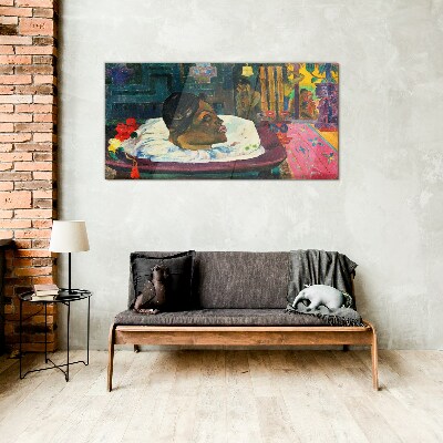 Schilderij op glas Portret in pastelkleuren